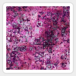 Messy Pink Foral Sticker